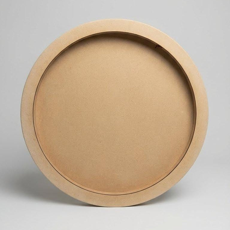 Round Wood Art Board with Internal LED Backlight