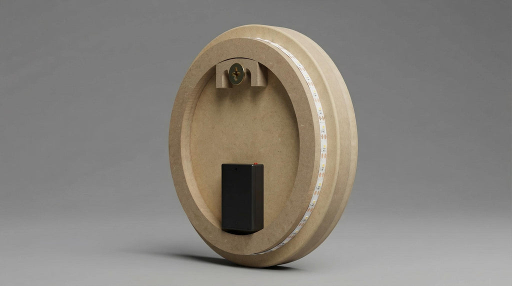 Round Wood Art Board with Dual LED Backlight
