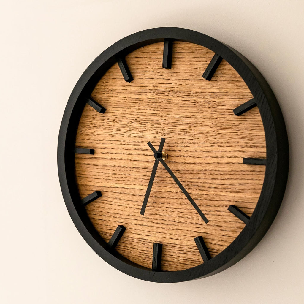 Modern Wood Wall Clock | Minimalist Round Timepiece
