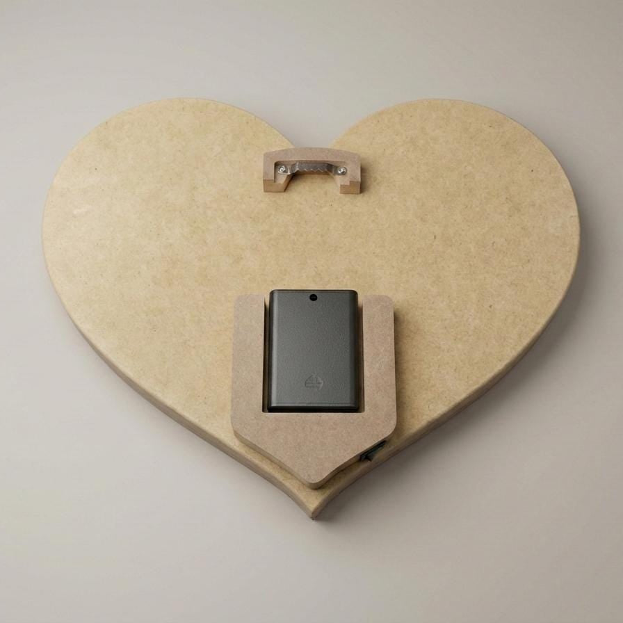 Heart Wood Art Board with LED Backlight
