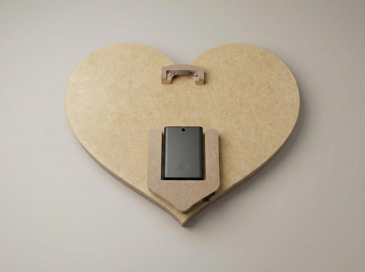 Heart Wood Art Board with LED Backlight, Resin Plaster Canvas Supplies