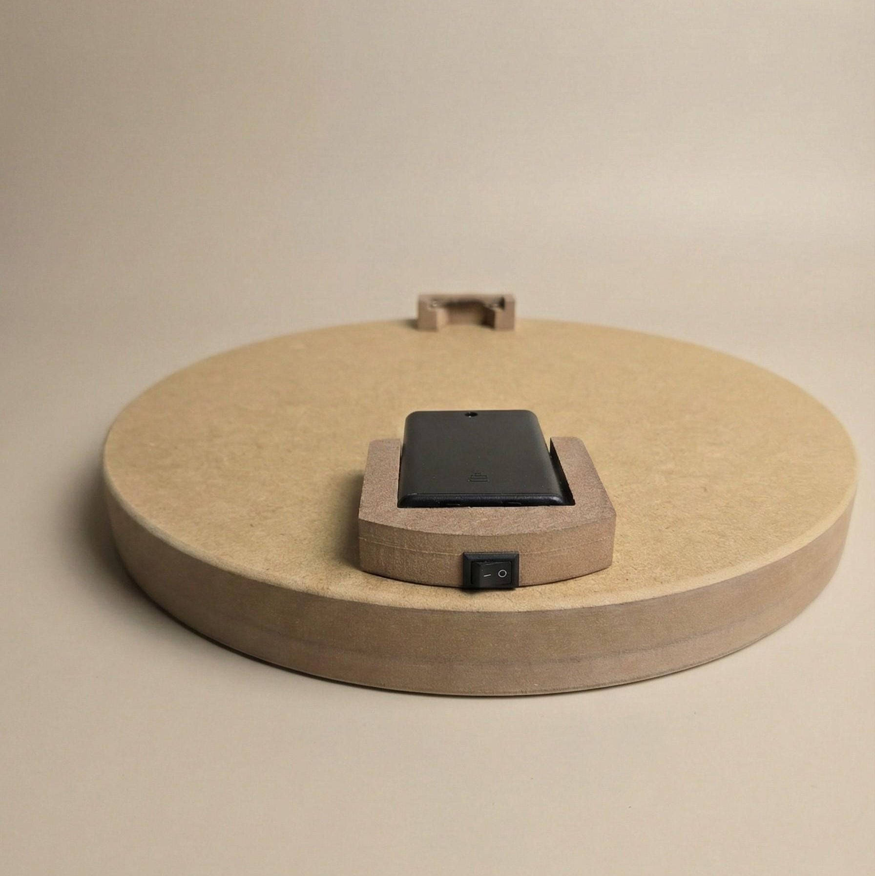 Round Wood Art Board with Internal LED Backlight