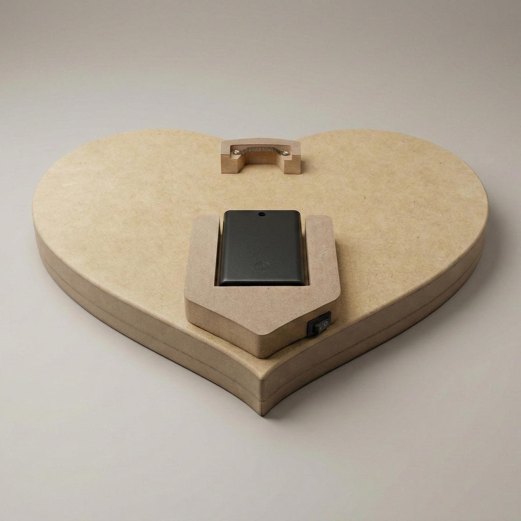 Heart Wood Art Board with LED Backlight
