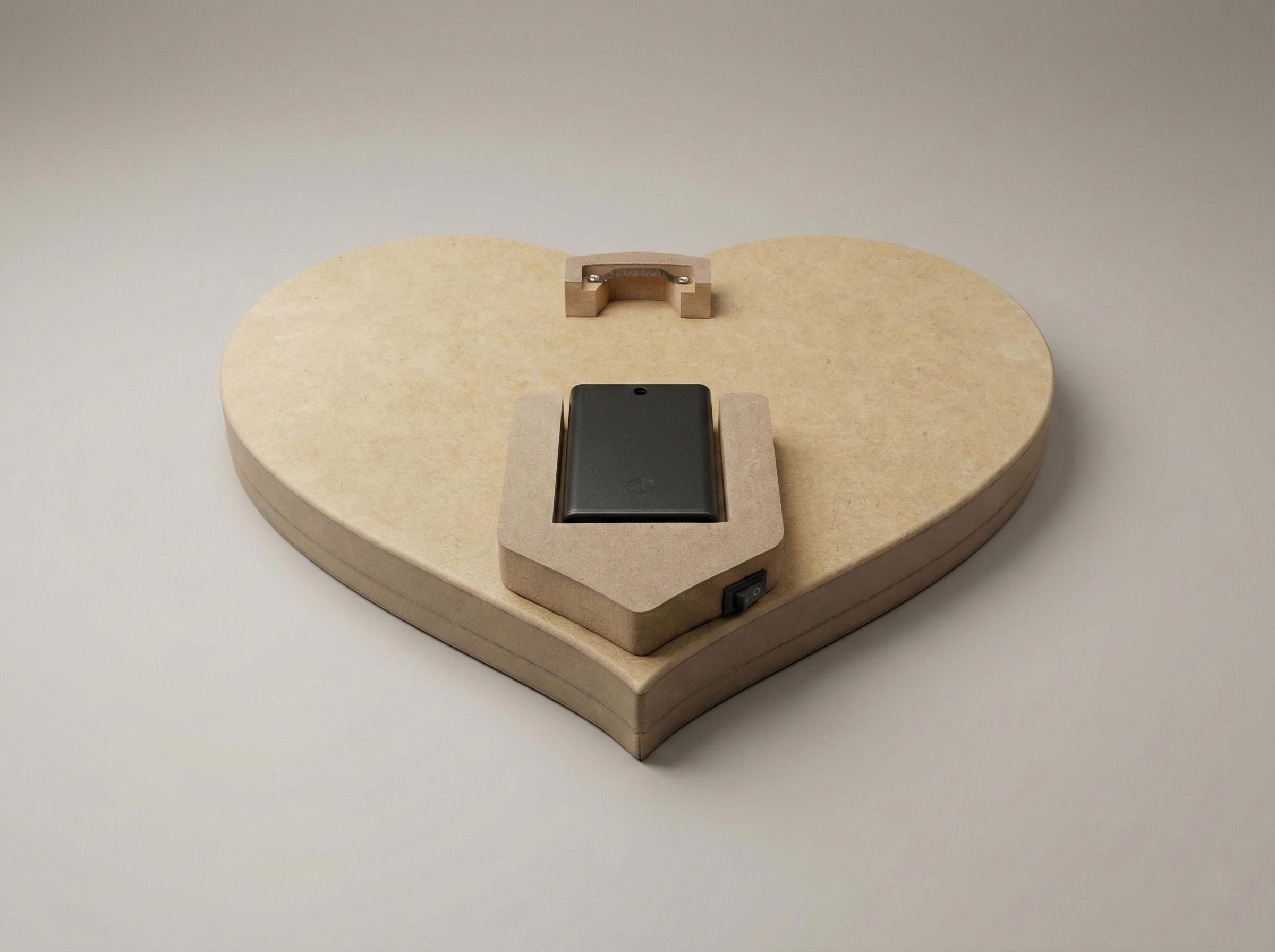 Heart Wood Art Board with LED Backlight, Resin Plaster Canvas Supplies