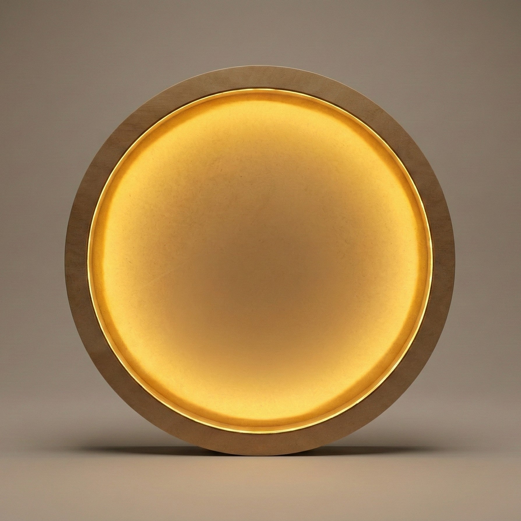 Round Wood Art Board with Internal LED Backlight