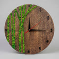 Wood & Moss Wall Clock | Eco Decor Timepiece