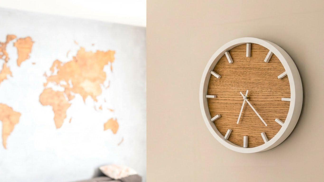 Modern Wood Wall Clock | Minimalist Round Timepiece