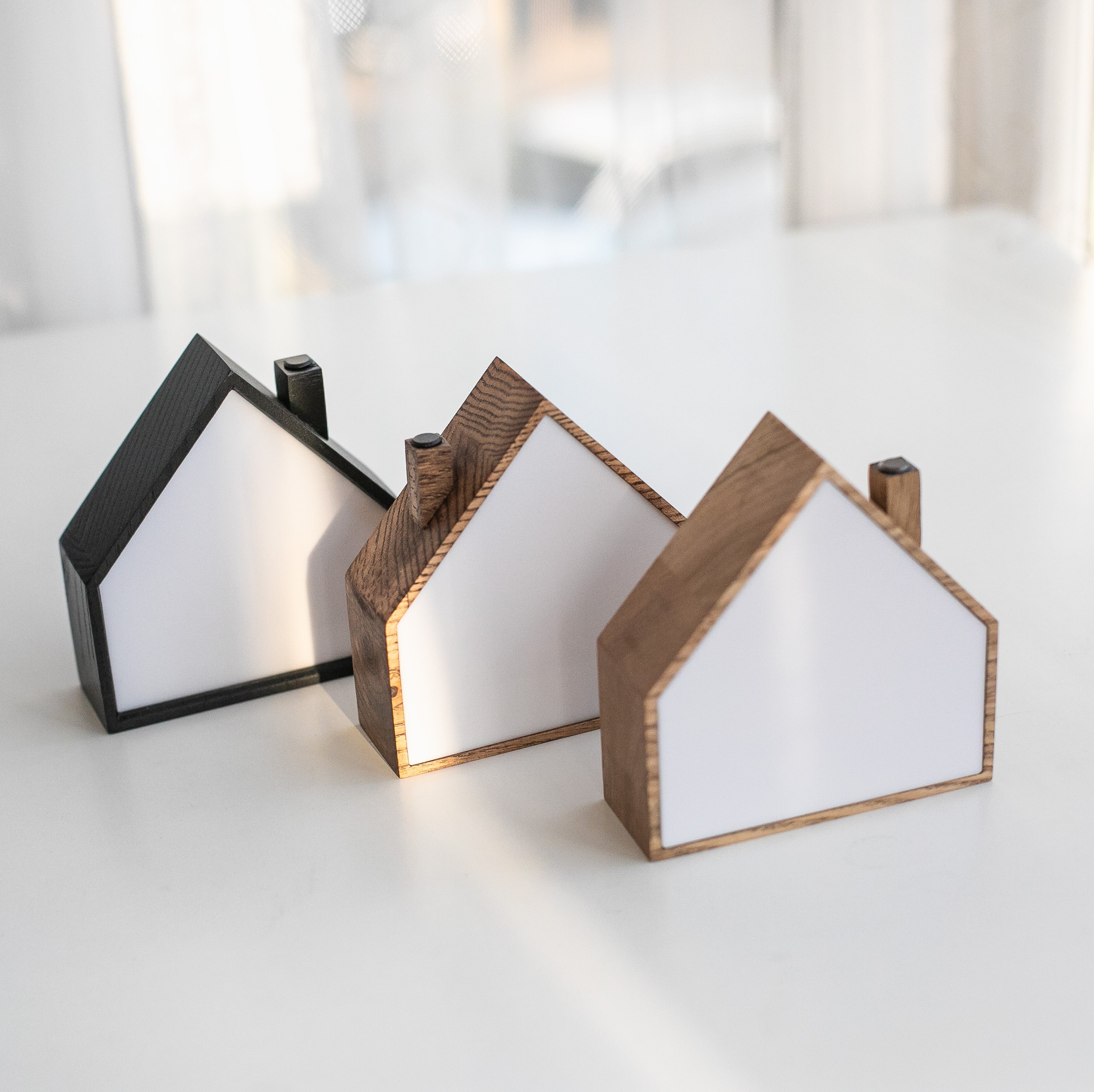 Wooden House Night Light | Touch Control Lamp