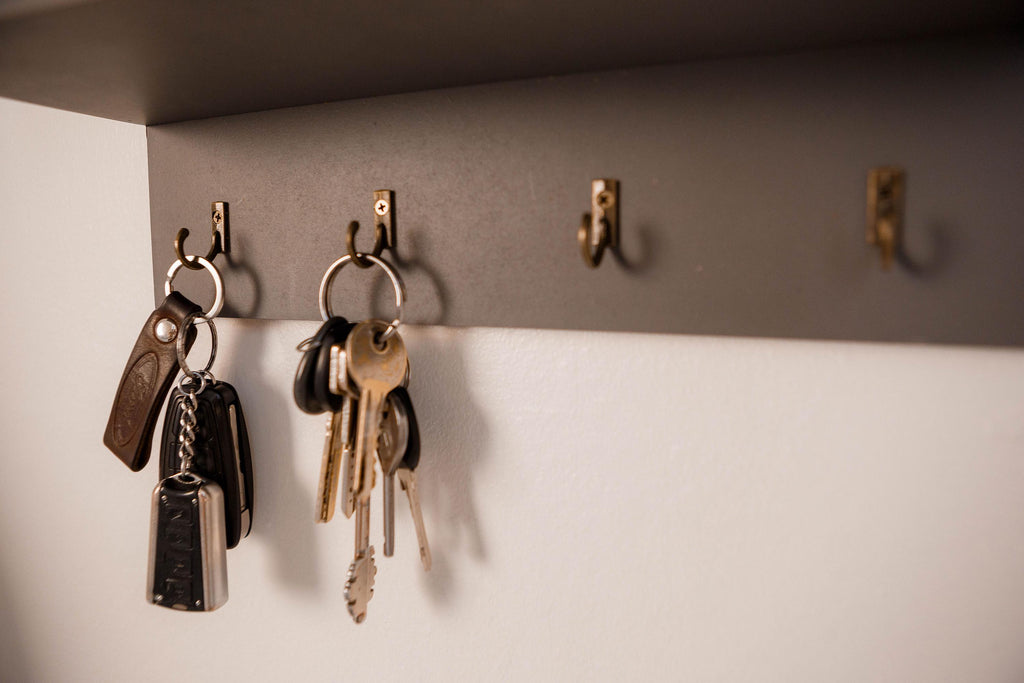 Moss Wall Key Holder with Shelf | Modern Entryway Organizer | Eco Friendly Home Decor