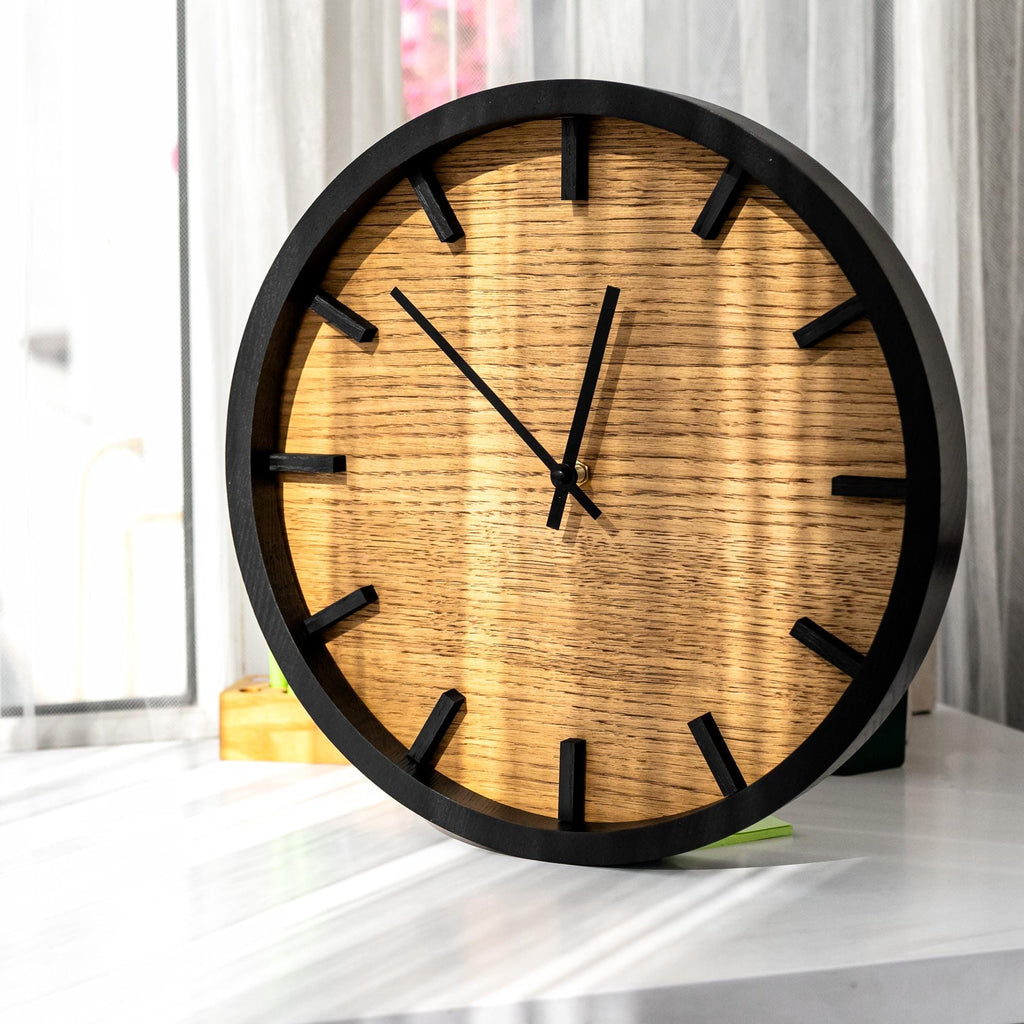 Modern Wood Wall Clock | Minimalist Round Timepiece