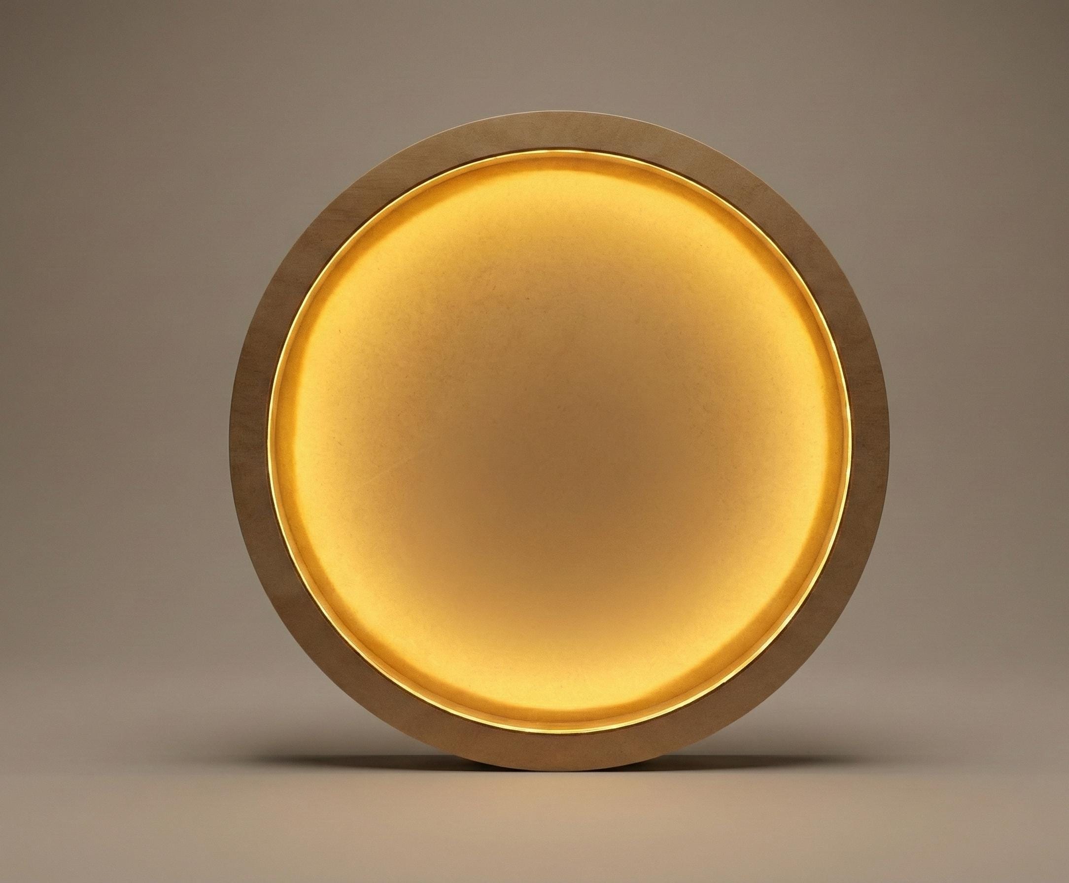 LED Backlit Round Wood Art Board | Resin, Acrylic, Mixed Media Canvas