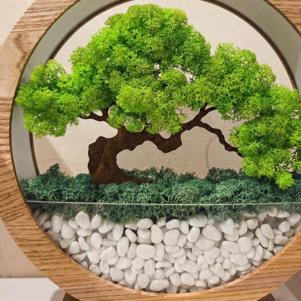 Faux Moss Bonsai Lamp