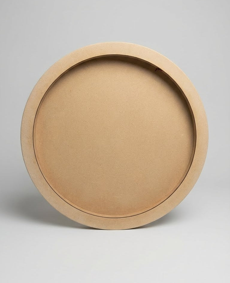 Round Wood Art Board with Dual LED Backlight