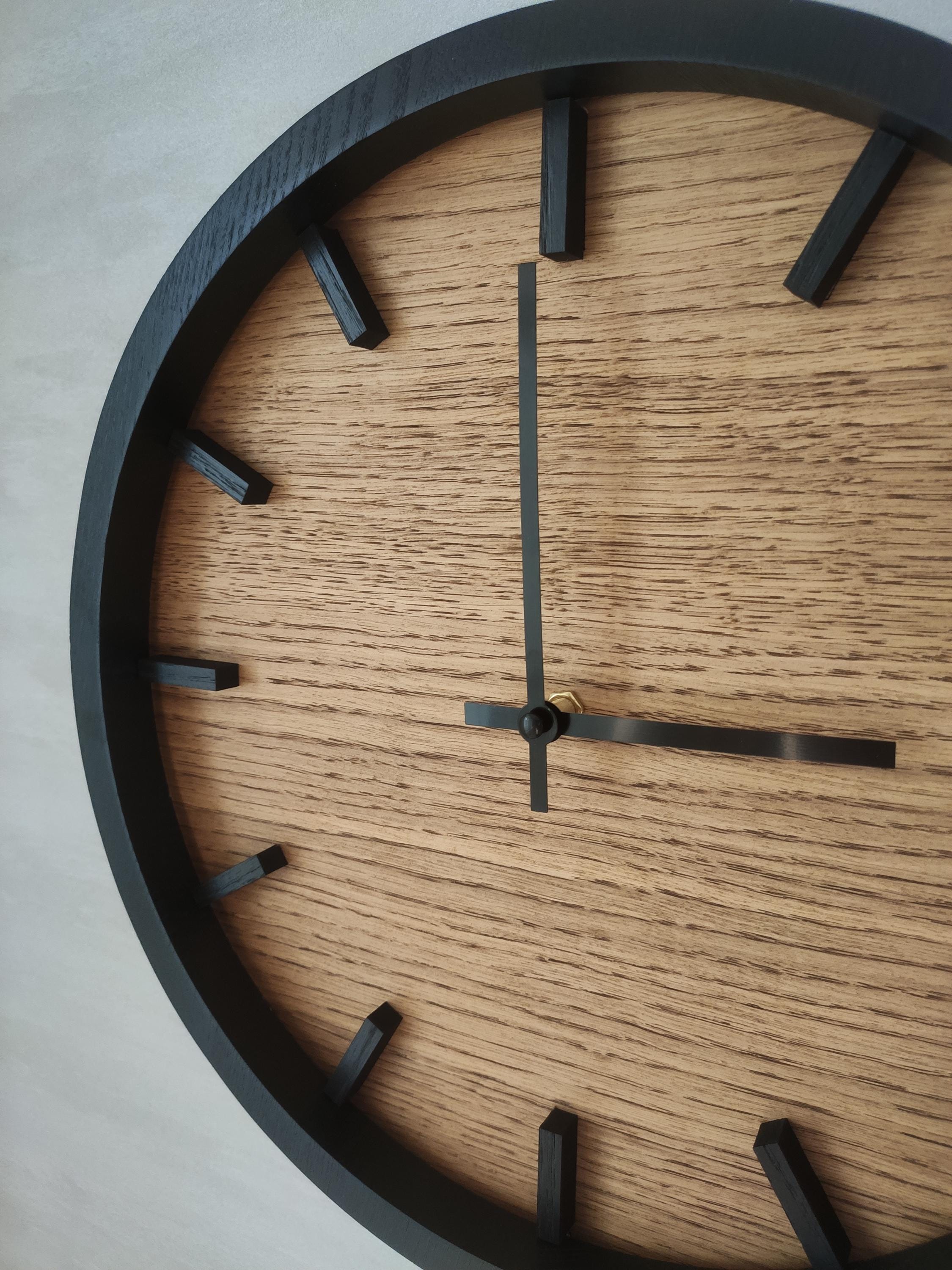 Modern Wood Wall Clock | Minimalist Round Timepiece