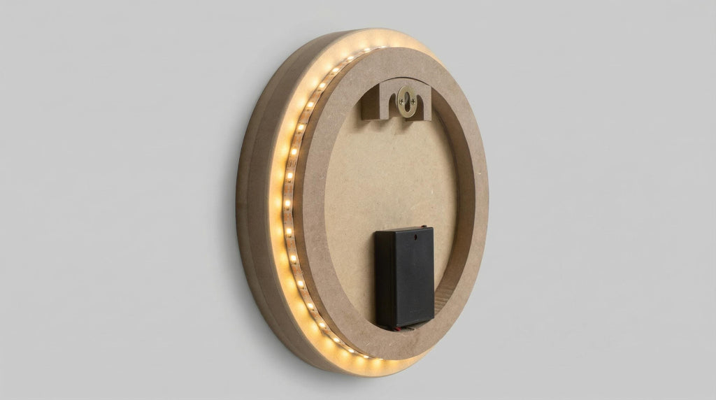 Round Wood Art Board with Dual LED Backlight