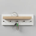 Minimalist Wood Key Holder with Shelf | Entryway Organizer | New Home Gift