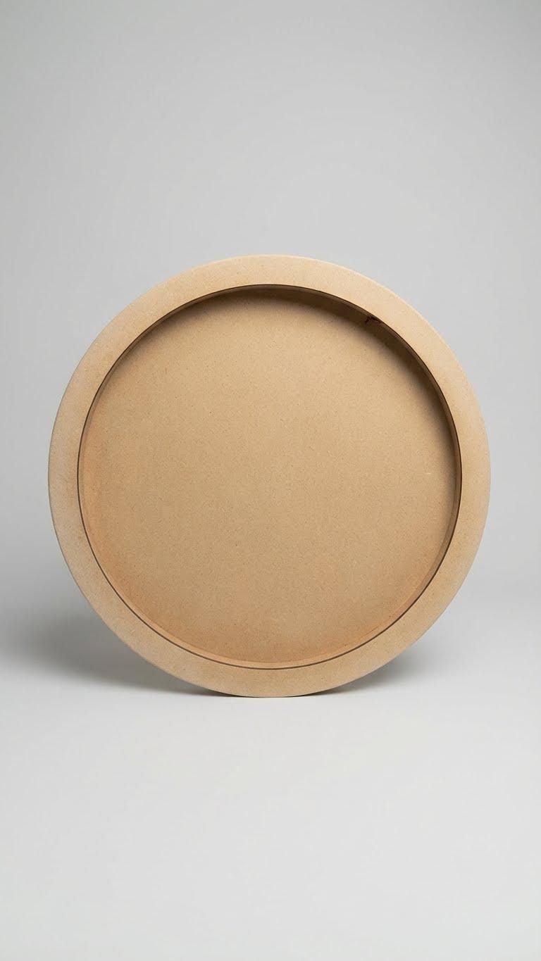 Round Wood Art Board with Double-Sided LED Backlight | Dual Illumination Wall Art