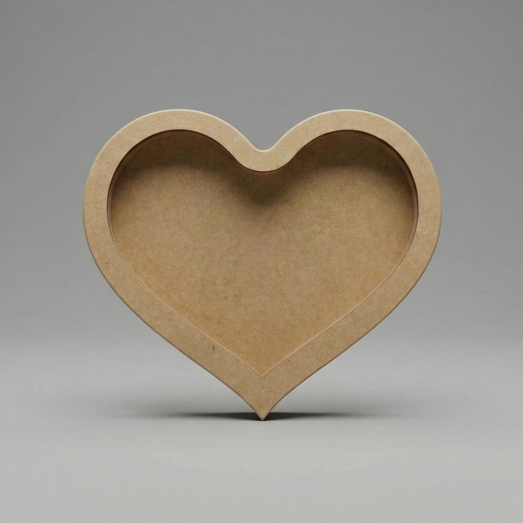 Heart Wood Art Board with LED Backlight