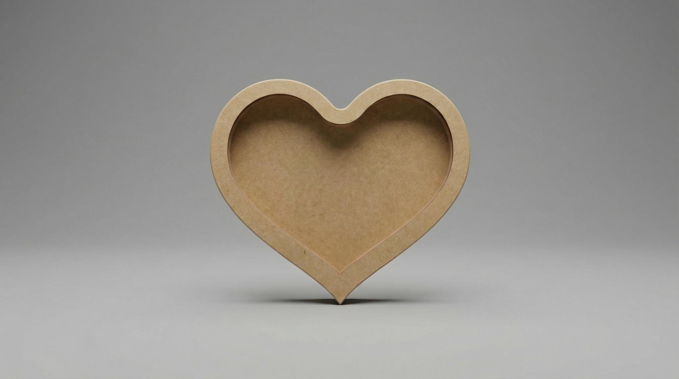 Heart Wood Art Board with LED Backlight, Resin Plaster Canvas Supplies