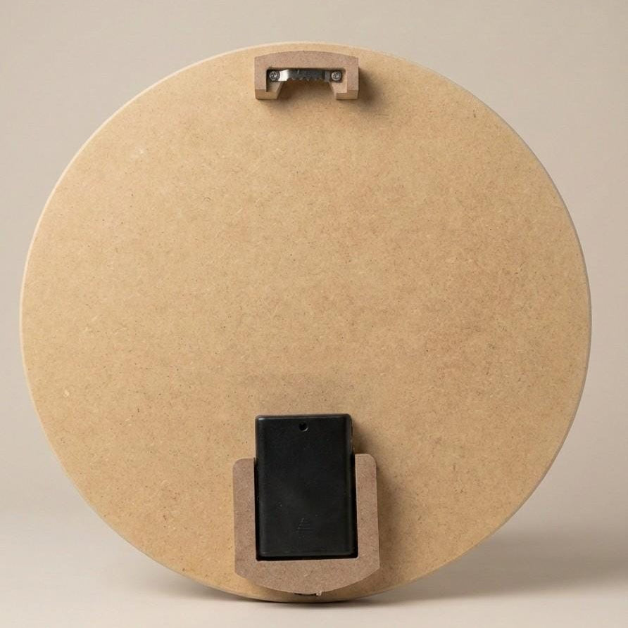 Round Wood Art Board with Internal LED Backlight