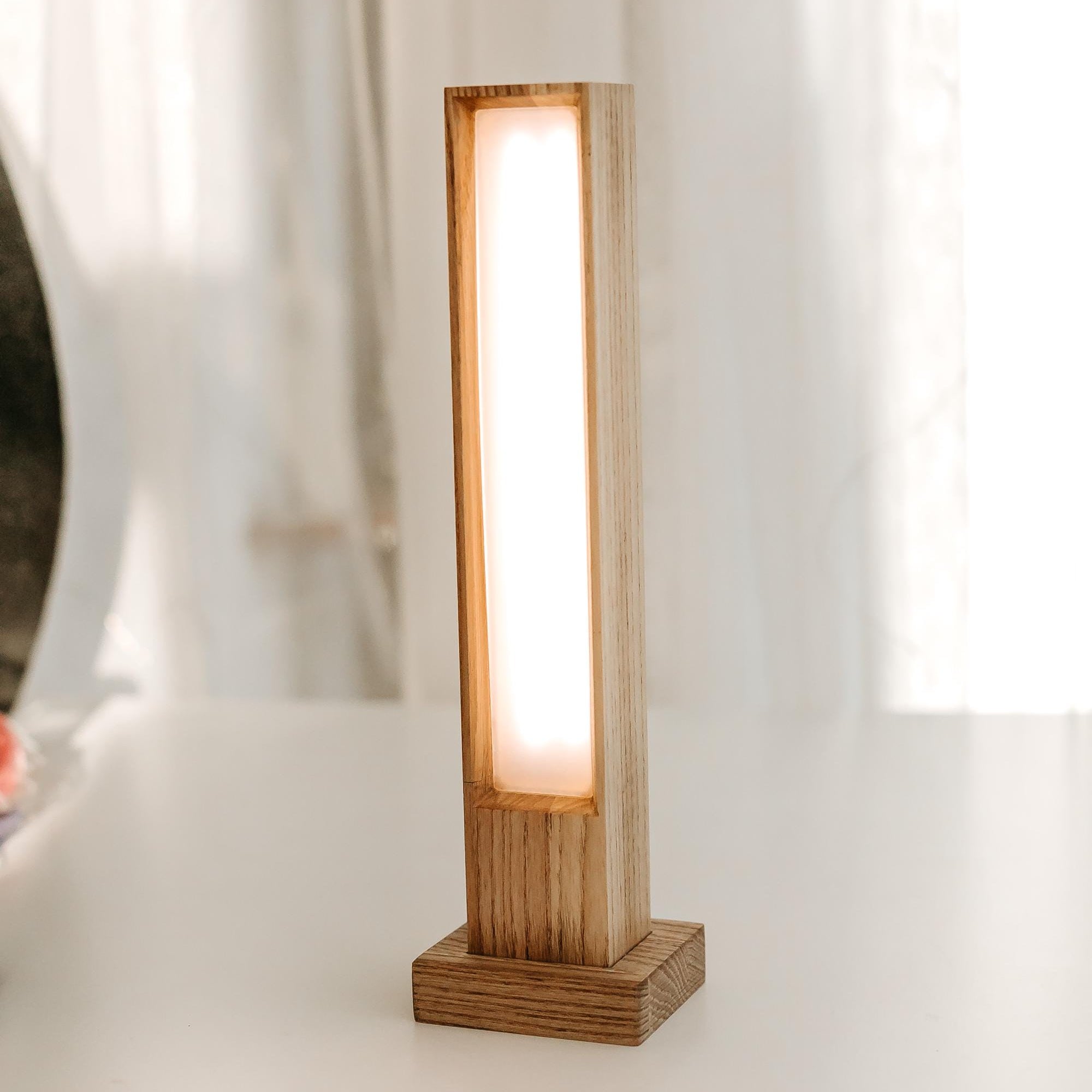 Modern Solid Wood LED Desk Lamp