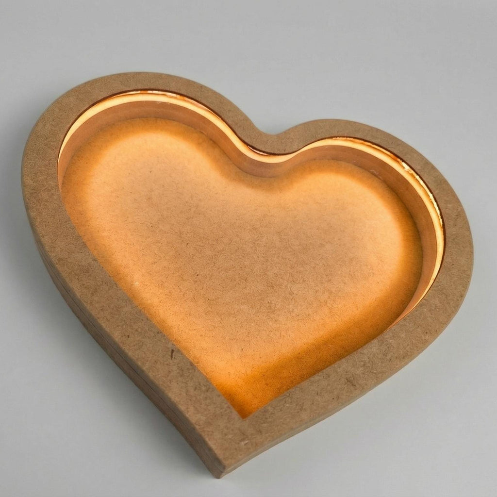 Heart Wood Art Board with LED Backlight