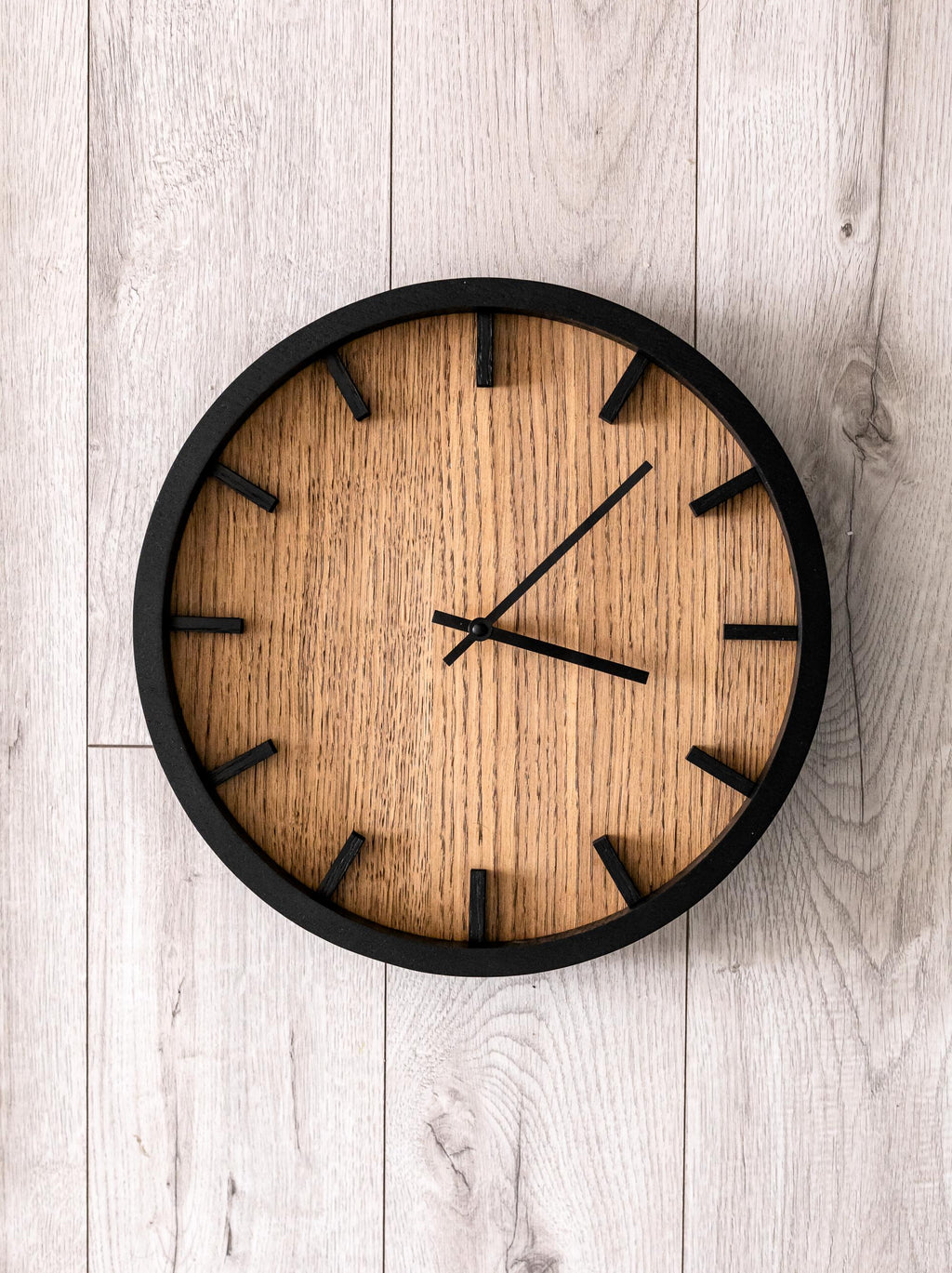 Modern Wood Wall Clock | Minimalist Round Timepiece