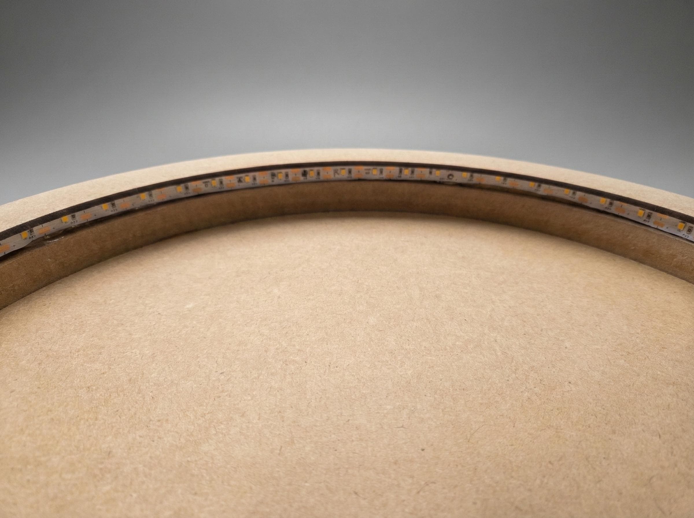 Round Wood Art Board with Dual LED Backlight